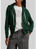 FELPA FULL ZIP CON LOGO RICAMATO, NORTHWEST PINE, thumb