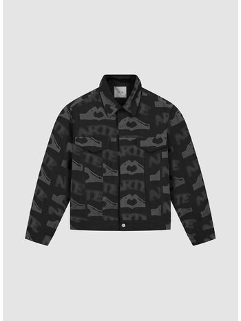 GIACCA HEART PRINT, BLACK, small