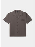 CAMICIA CHAIN STITCH SHORTSLEEVE, ARMY GREEN, thumb