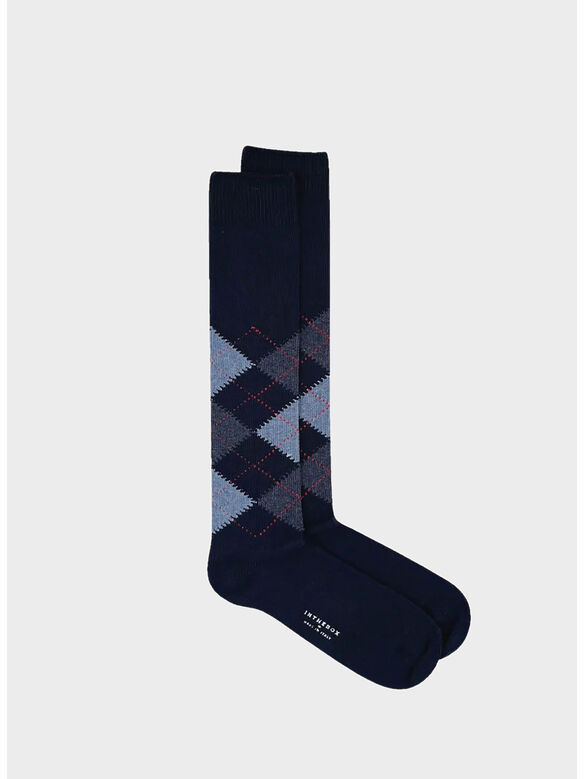 CALZA ARGYLE UNISEX, 0091 BLUE / BLUE JEANS, medium