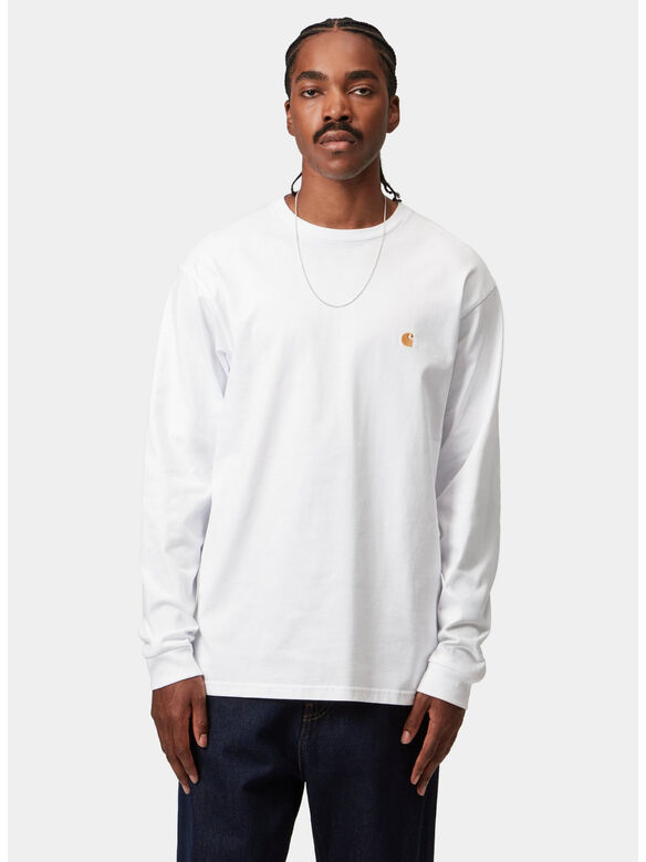 T-SHIRT L S CHASE, 00RXX White / Gold, medium