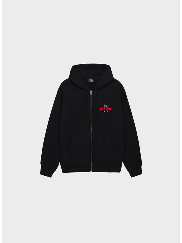 FELPA FULL ZIP SUPERIOR QUALITY, 0001 BLACK, large