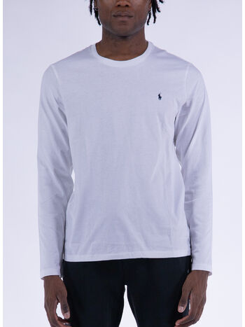 CAMICIA DA NOTTE IN JERSEY DI COTONE, WHITE, small