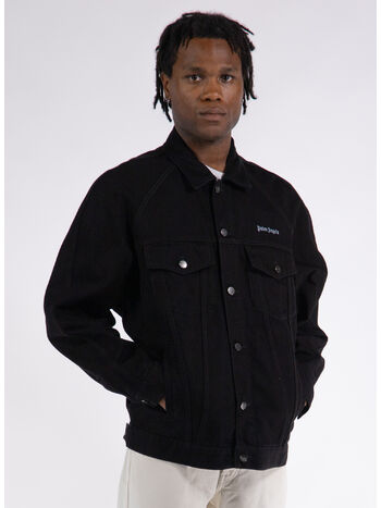 GIACCA DENIM LOGO, 1001 BLACK WHITE, small