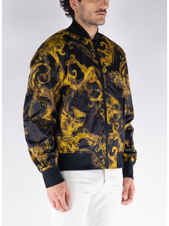 GIACCA BOMBER DOUBLE-FACE WATERCOLOUR COUTURE, G89 BLACK/GOLD, small