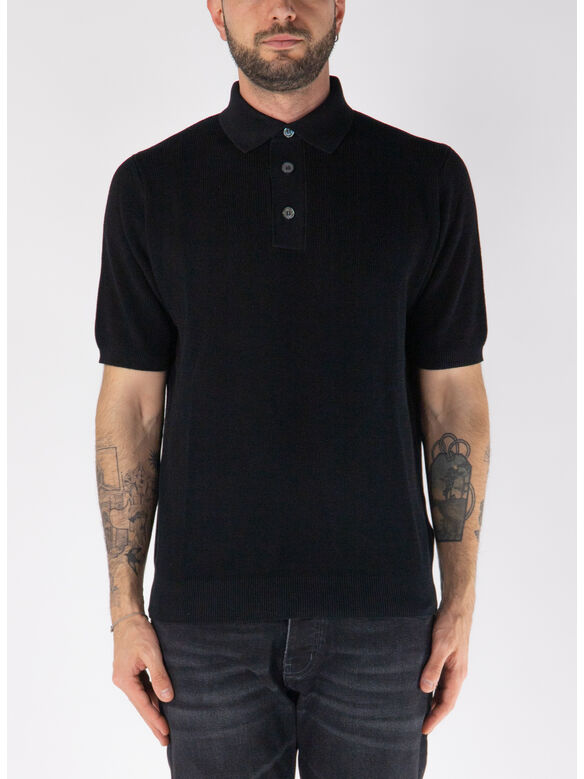POLO IN MAGLIA A MANICHE CORTE, 990, medium