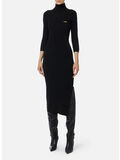 ABITO IN MAGLIA A COSTINE CON TASCHINO, 110 NERO, thumb