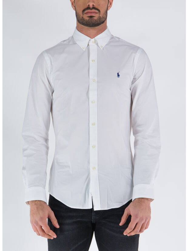 CAMICIA OXFORD, WHITE, large