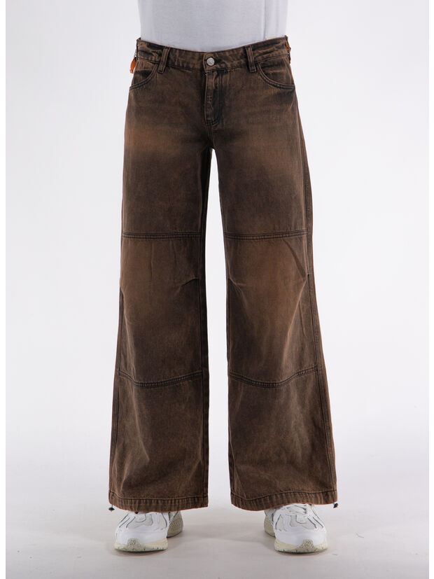 PANTALONE ACID LOW RISE FLARE, ORG ORANGE, large