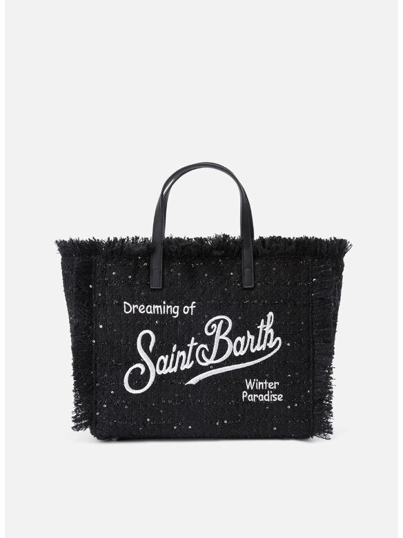 BORSA COLETTE TWEED N, 04109M MINI PAILLETTES 00 EMB, medium