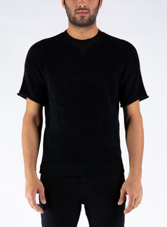 T-SHIRT KNIT, NERO, small