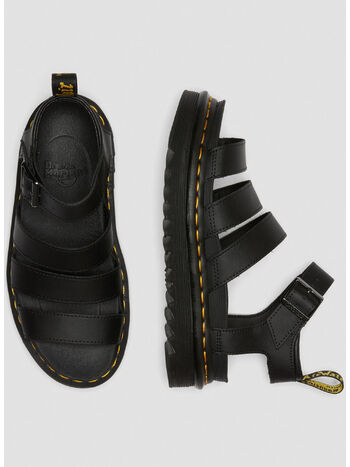 SANDALI DI PELLE CON CINTURINO BLAIRE, BLACK, small