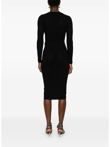ABITO MIDI IN VISCOSA LOGO PUNTO RETE, 110 NERO, small