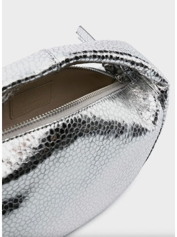 BORSA BABY CUSH SILVER FLAGSTONE LEATHER, SV SILVER, small