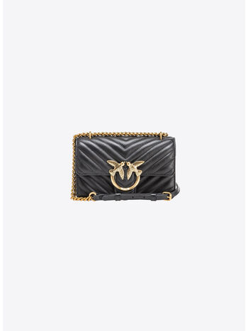 BORSA LOVE ONE MINI, Z99Q NERO-ANTIQUE GOLD, small
