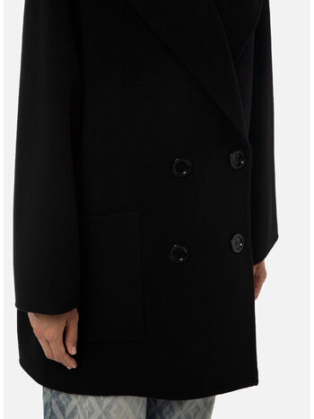 CAPPOTTO CORTO IN LANA TAGLIO CABAN, , small