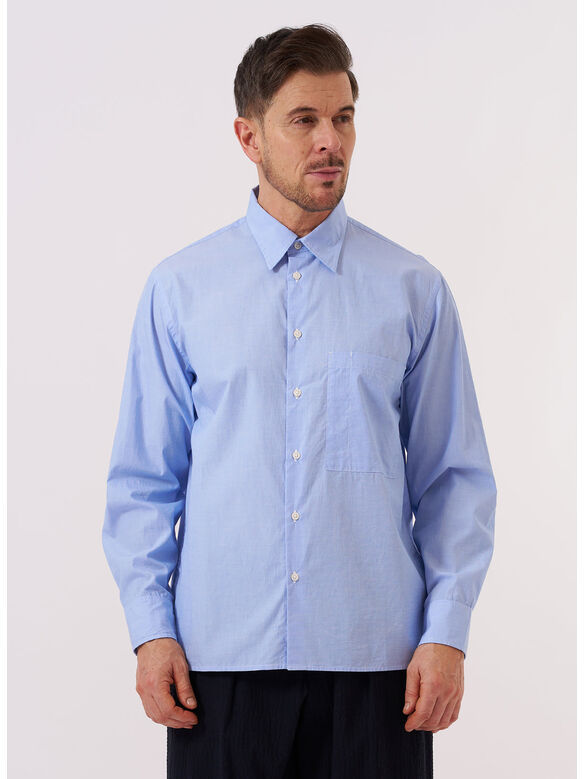 CAMICIA SKY FIL A FIL SQUARE POCKET, SKY, medium