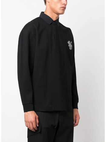 CAMICIA RUGBY LS, BLACK/BLACK, small