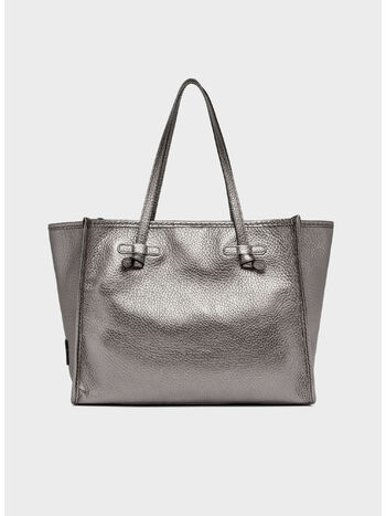 BORSA TOTE IN PELLE, 0355 PELTRO, small