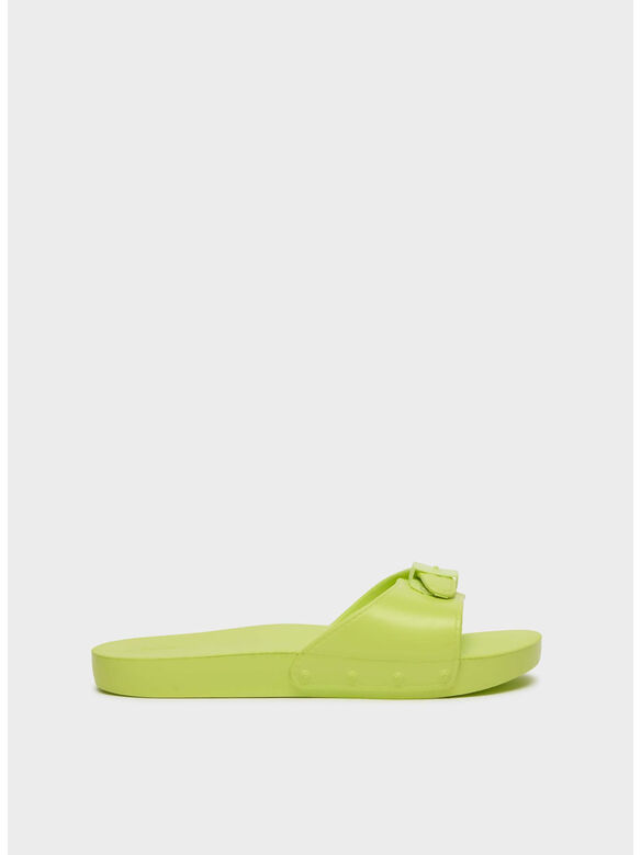CIABATTA MULES PESCURA FLAT AQUA, ACID GREEN, medium
