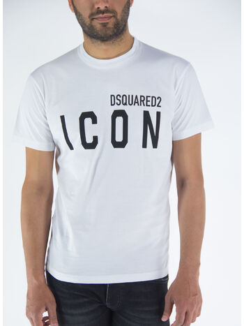 T-SHIRT ICON, 989 WHITE/BLACK, small