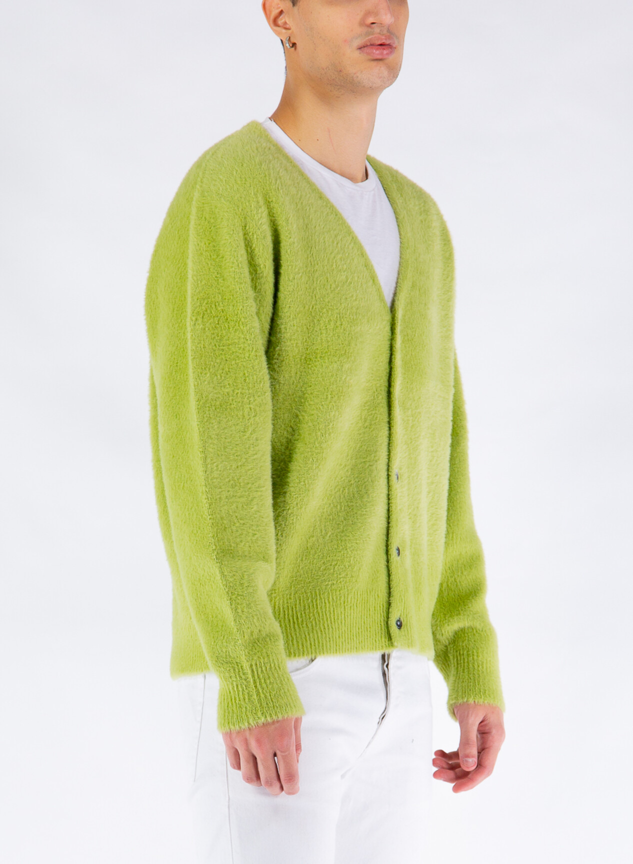 stussy shaggy cardigan limeよろしくお願いします