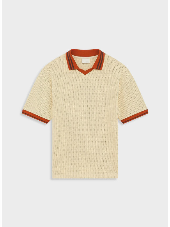 POLO AJOURE, LIGHT BEIGE, medium