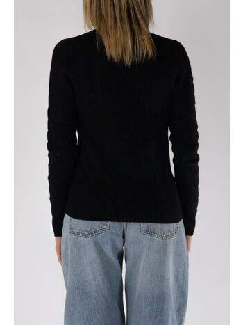 MAGLIONE KIMBERLY CON SCOLLO A V, POLO BLACK, small