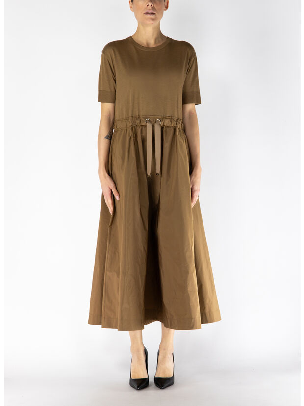 ABITO CON GONNA TAFFETA, 2157 CAMMELLO, large