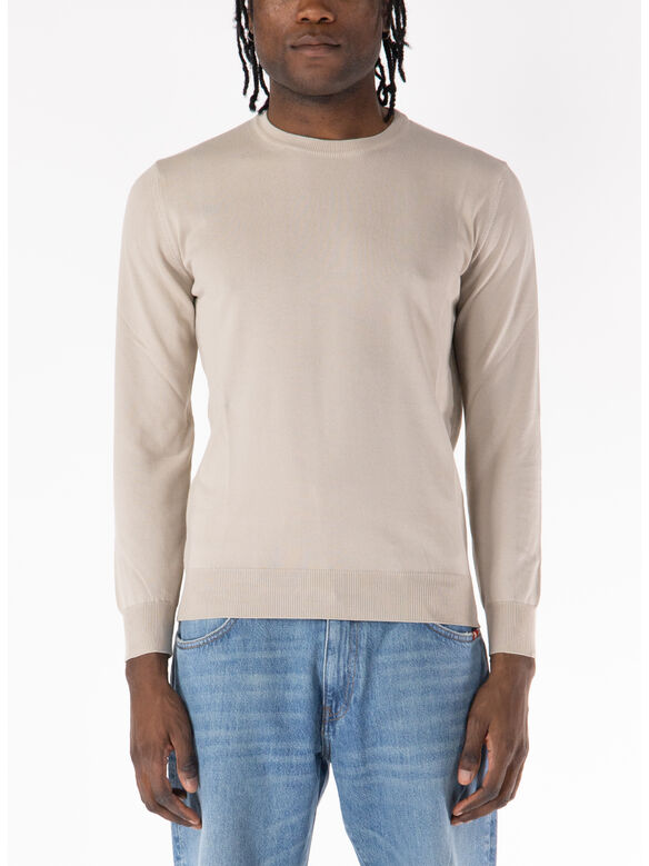 MAGLIONE GIROCOLLO RASATO, 16 SABBIA, medium