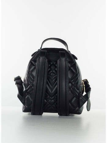 ZAINO TRAPUNTATO CON LOGO, 000 NERO, small