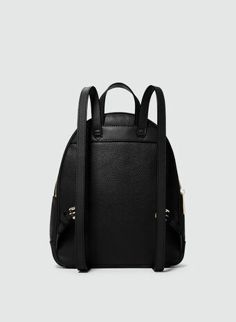 ZAINO BROOKLYN MEDIO IN PELLE MARTELLATA, 001BLACK, small