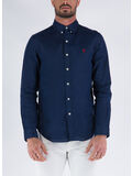 CAMICIA IN LINO, NEWPORT NAVY, thumb