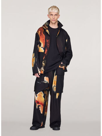T-SHIRT Y-3 LONGSLEEVE GRAPHIC PRINT, BLACK, small