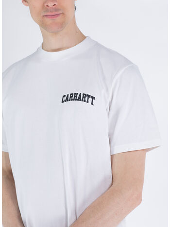 T-SHIRT S/S UNIVERSITY SCRIPT, 00AXX WHITE/BLACK, small