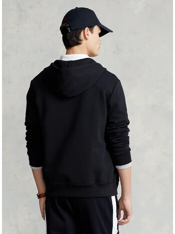 FELPA CON CAPPUCCIO E CERNIERA, POLO BLACK, small