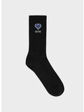 CALZINI HEART CIRCLE PATCH, BLACK, thumb