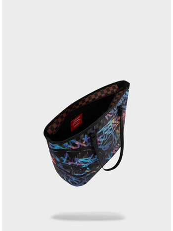 BORSA TOTE SHARKS IN STICKERS CLASSIC, SHARK, small