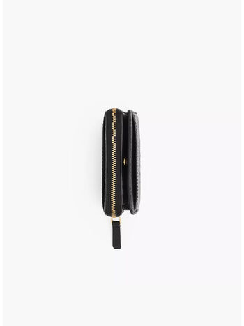 PORTAFOGLIO THE LEATHER MINI COMPACT, 001 BLACK, small