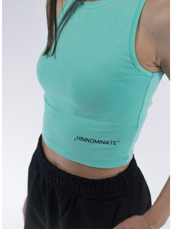 T-SHIRT CORTA IN BIELASTICO, VERDE MENTA, small