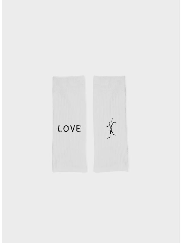 CALZINO LOVE, WHITE, large