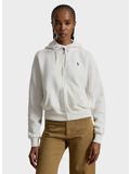 FELPA CON LOGO RICAMATO, WHITE, thumb