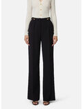PANTALONE IN CRÊPE CON ACCESSORIO GIOIELLO, 110 NERO, thumb