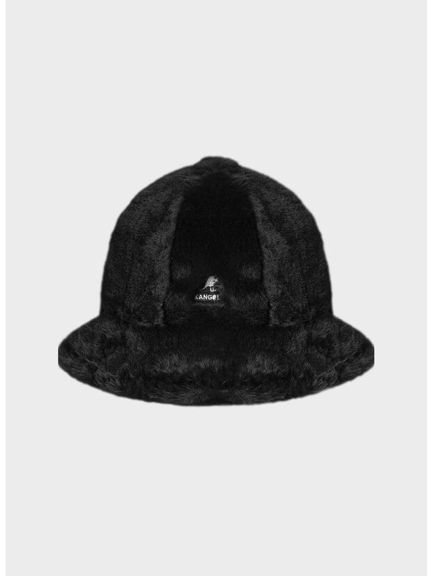 CAPPELLO FAUX FUR CASUAL, BK001 BLACK, large