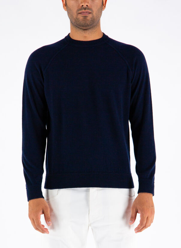 MAGLIONE GIROCOLLO, 890NAVY, large