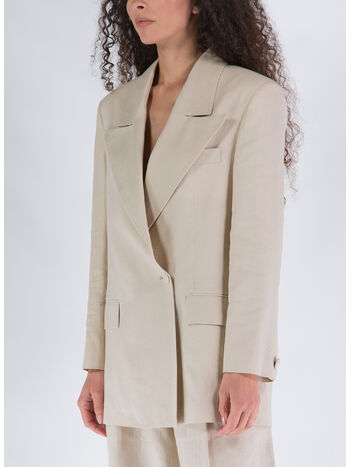 GIACCA THE BLAZER LINUME, SAND, small
