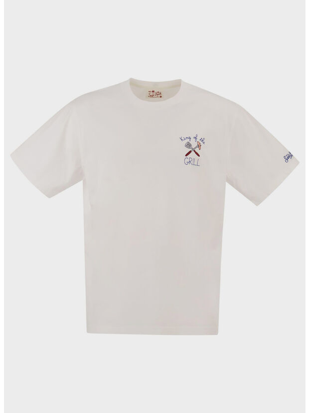 T-SHIRT PORTOFINO, 04334L BBQ KING 01N EMB, large