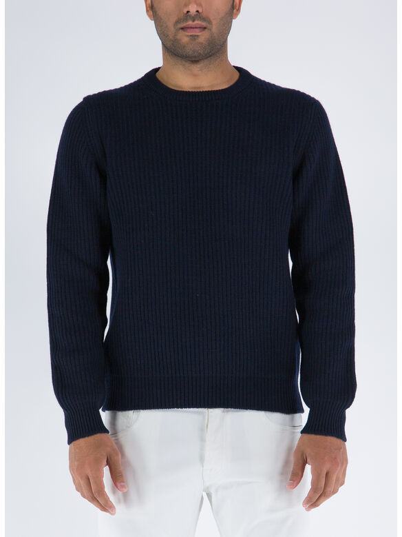 MAGLIONE GIROCOLLO ARCHIVE F.5, U807 BLU NAVY, medium