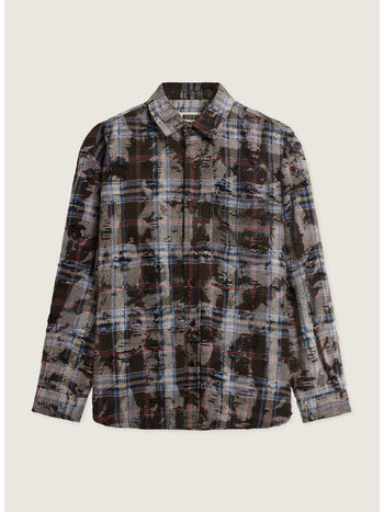 CAMICIA WBJONG DISTRESSED, BROWN CHECK, small