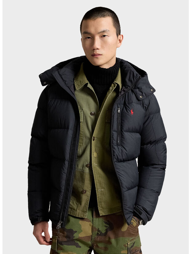 BOMBER HOODED, POLO BLACK, large